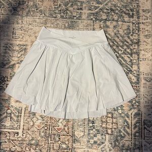 White athletic Pleated Skirt